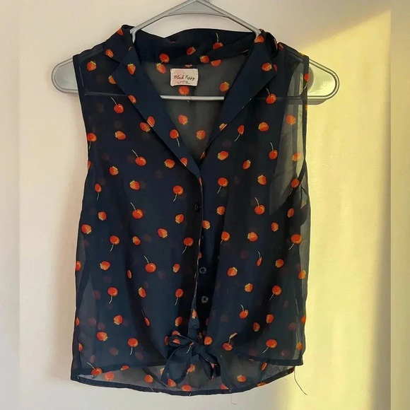 BLACK POPPY blouse - Picture 1 of 2